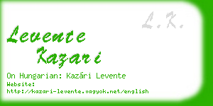 levente kazari business card