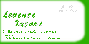 levente kazari business card